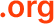 .org domain extension logo in orange